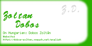 zoltan dobos business card