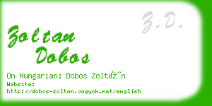 zoltan dobos business card